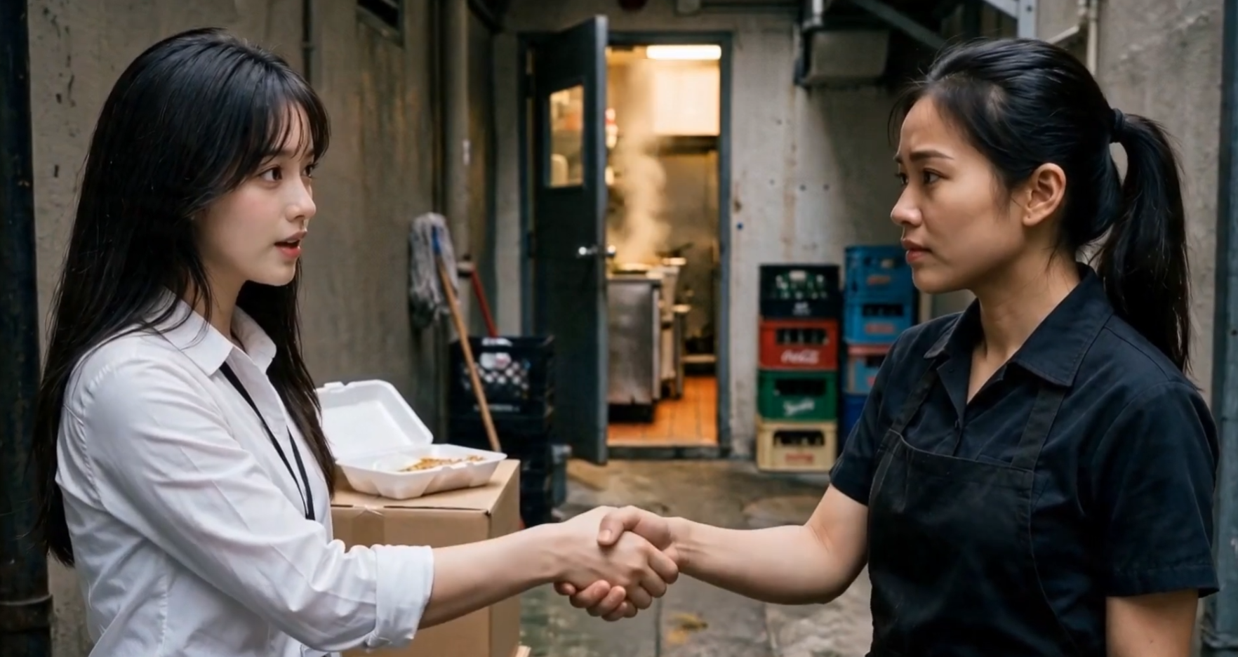 EP05 meeting behind the kitchen